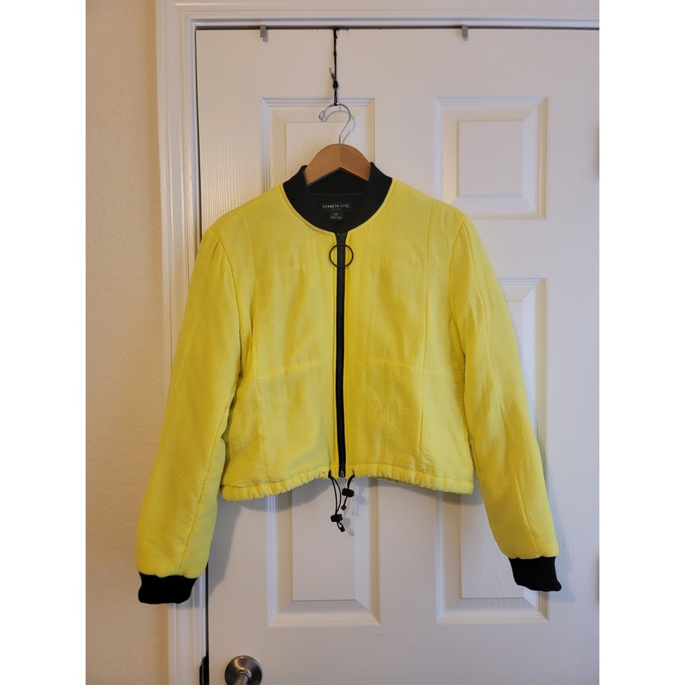 Kenneth Cole NY Women's Small Jacket Full Zip Long Sleeve Color Yellow Size S